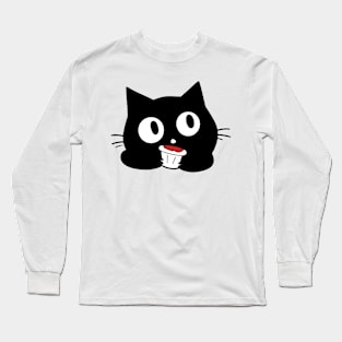 black cats and shortcake Long Sleeve T-Shirt